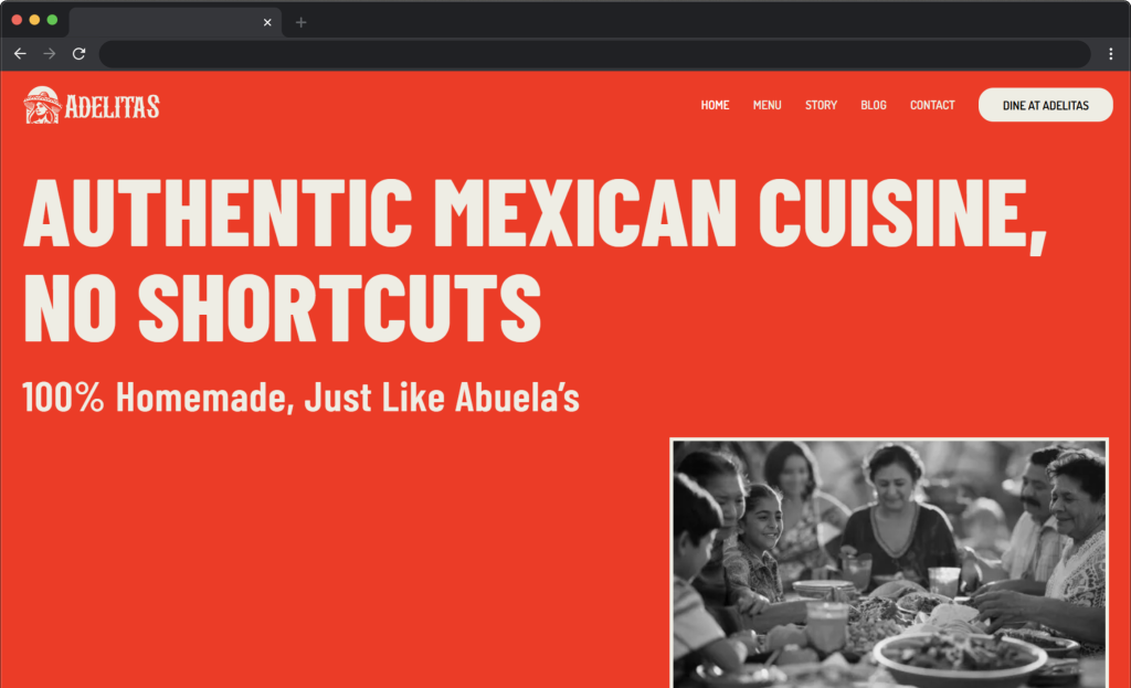 Adelitas Mexican Restaurant Branding and Website